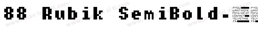 88 Rubik SemiBold字体转换